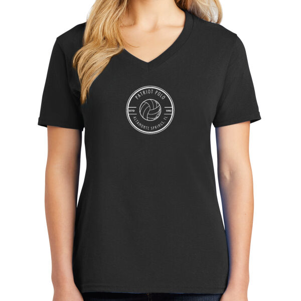 Circle Logo - Ladies Core Cotton V-Neck Tee Thumbnail
