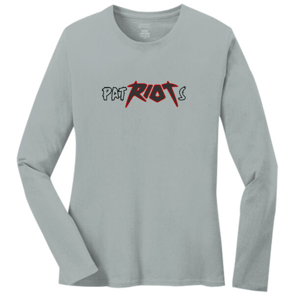 patRIOTs - Ladies Long Sleeve Core Cotton Tee Thumbnail