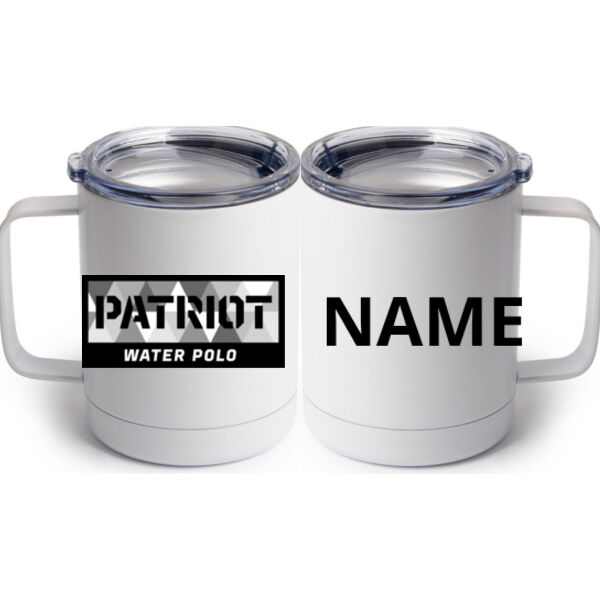Personalized - 10 oz. White Stainless Steel Coffee Mug Thumbnail