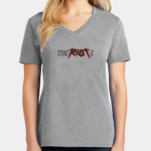 patRIOTs - Ladies Core Cotton V-Neck Tee Thumbnail