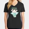 Ladies Core Cotton V-Neck Tee Thumbnail